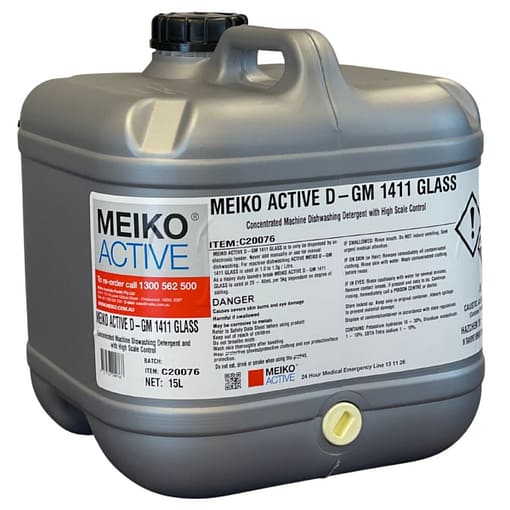 MEIKO Active D-GM 1411 GLASS Dishwashing Detergent - 15 Litre Bottle