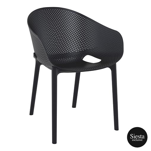Sky Pro Chair - Anthracite ProPoly Stackable Chair - All-Weather Resistant - Image 13