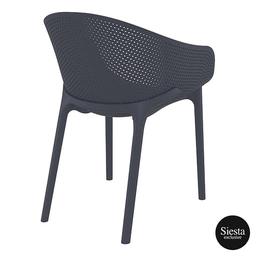 Sky Pro Chair - Anthracite ProPoly Stackable Chair - All-Weather Resistant - Image 25