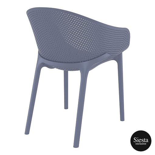 Sky Pro Chair - Anthracite ProPoly Stackable Chair - All-Weather Resistant - Image 16