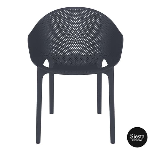 Sky Pro Chair - Anthracite ProPoly Stackable Chair - All-Weather Resistant - Image 26
