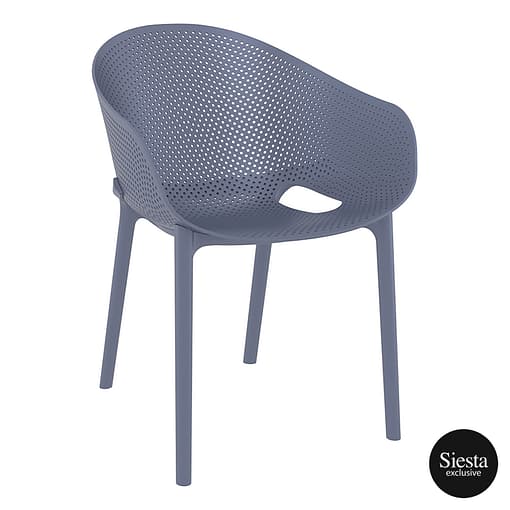 Sky Pro Chair - Anthracite ProPoly Stackable Chair - All-Weather Resistant - Image 2