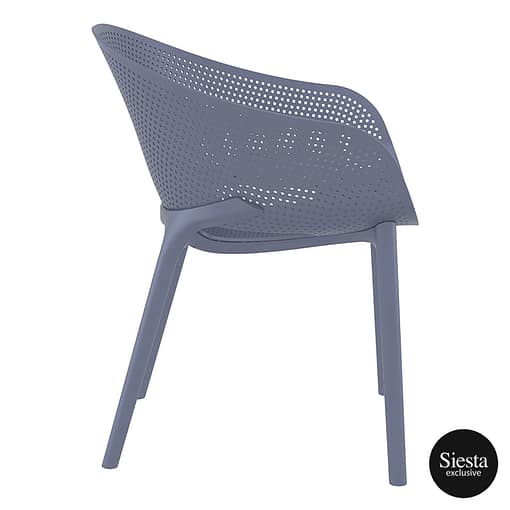 Sky Pro Chair - Anthracite ProPoly Stackable Chair - All-Weather Resistant - Image 3