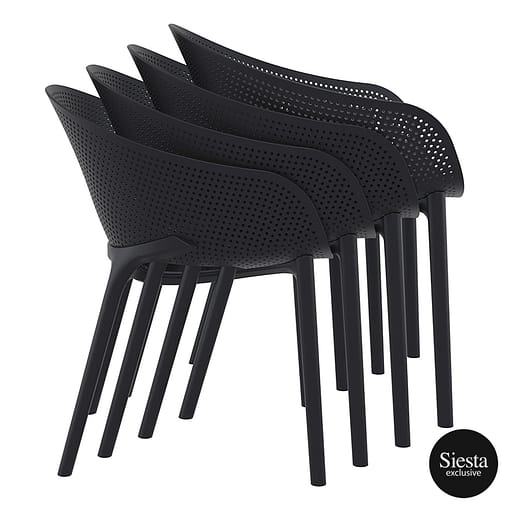 Sky Pro Chair - Anthracite ProPoly Stackable Chair - All-Weather Resistant - Image 4
