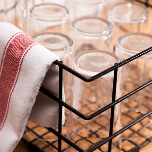 Vogue Wire High Sided Glass Basket - 180x350x350mm 7x13 3/4x13 3/4" - Image 2