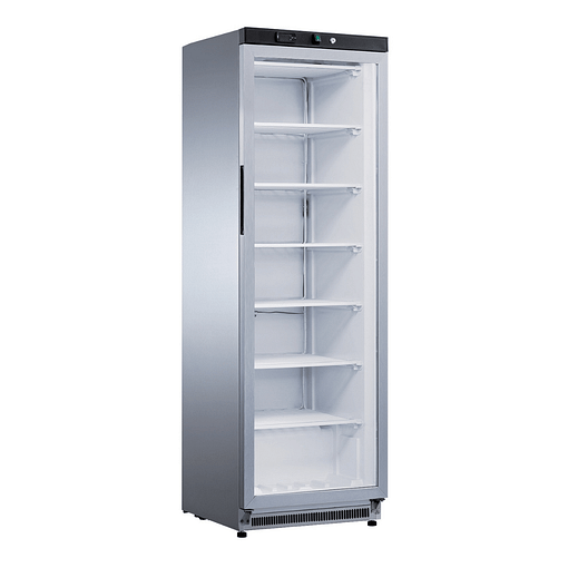 FED-X XF400SG 340L Single Glass Door Display Freezer, Stainless Steel, Digital Control