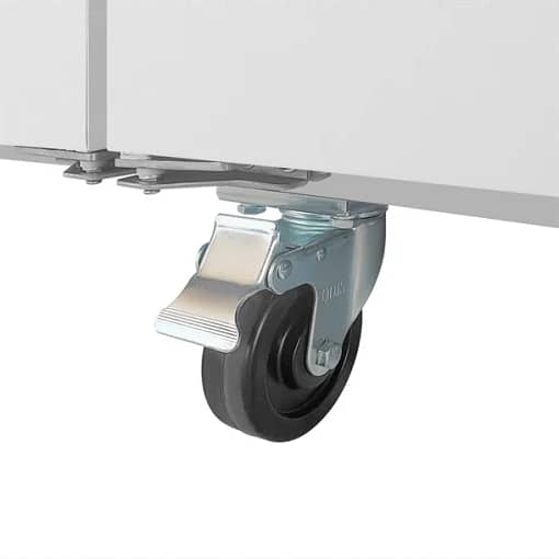 Polar U-Series GN Counter Saladette with Square Sneeze Guard - 3 Door - Image 7