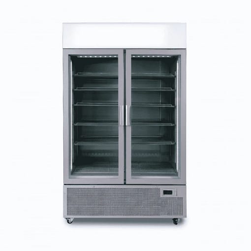 Bromic GM1100LS-NR Two Flat Glass Door Upright Display Fridge - 1082L - Image 3