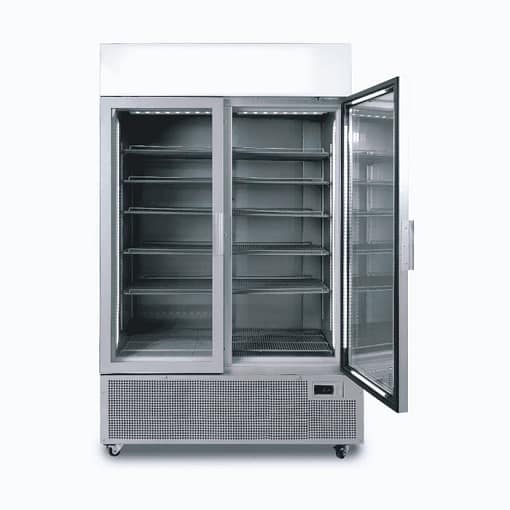 Bromic GM1100LS-NR Two Flat Glass Door Upright Display Fridge - 1082L - Image 5