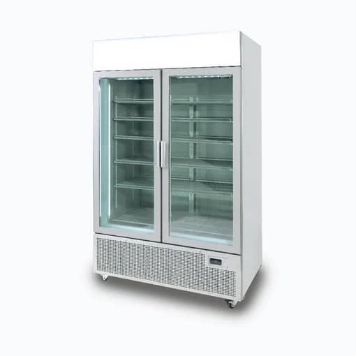 Bromic GM1100LS-NR Two Flat Glass Door Upright Display Fridge - 1082L - Image 4