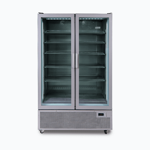 Bromic GM1100S-NR Upright Display Fridge – 1126L, Silver, Double Glass Doors - Image 3