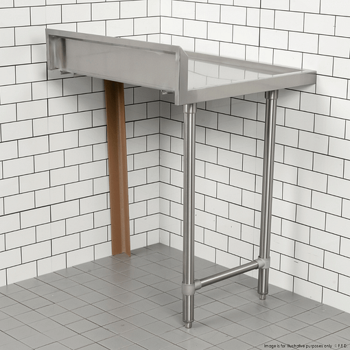 Modular System Clean Dish Table with Splashback CDT-1200R - Image 5