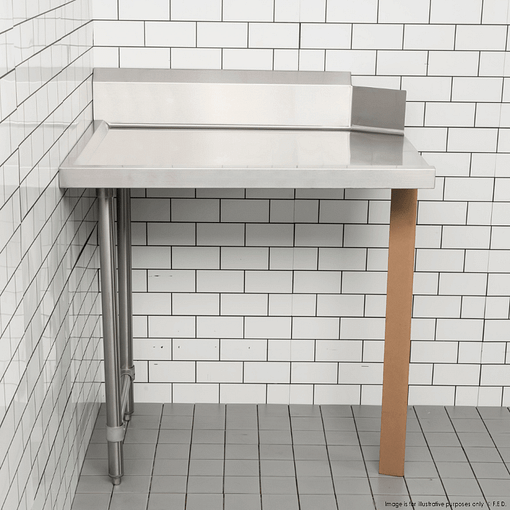 Modular System Clean Dish Table with Splashback CDT-1200R - Image 7