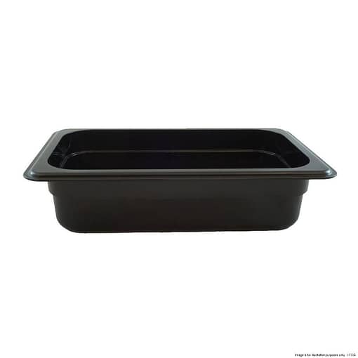 Food tek Black Poly 1/3 x 100 mm Gastronorm Pan - JW-P134B  (1 Pack)