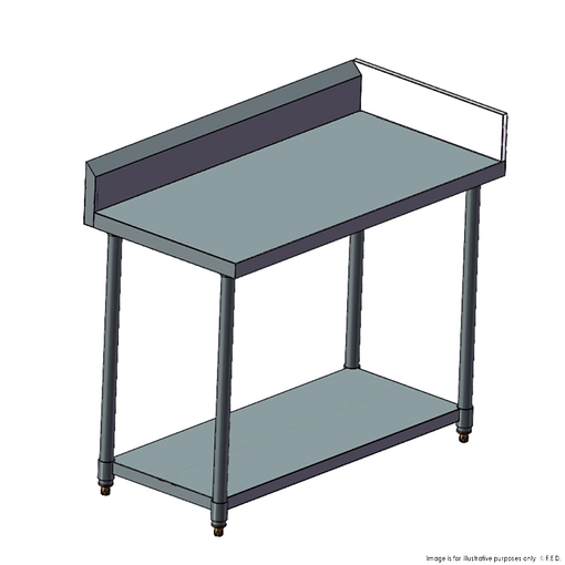 Stainless Steel Splashback Extension for Premium 700 Series Bench