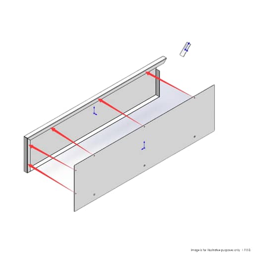 FED Stainless Steel Splashback - WBB7-SB/L for Premium 700 Series - Image 2