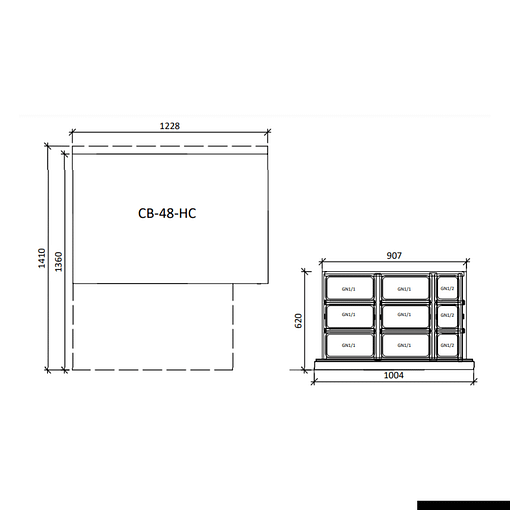 FED-X Chef Base Refrigerated Drawer Bench 263L -  XCB-48 - Image 3