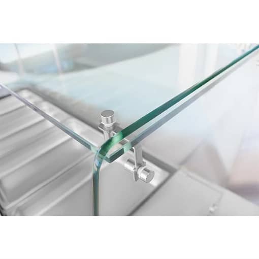 Polar UA019-A 4-Door GN Saladette Counter – Square Sneeze Guard, 476L - Image 3