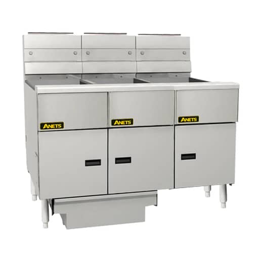 Anets FDAGG314R Goldenfry 3 Bank Fryer System with Advanced Filtration