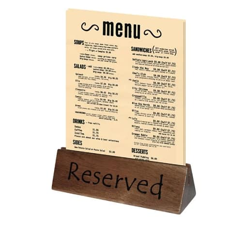 Wooden Reserved Sign/Menu Holder (Pack 10) - Image 2