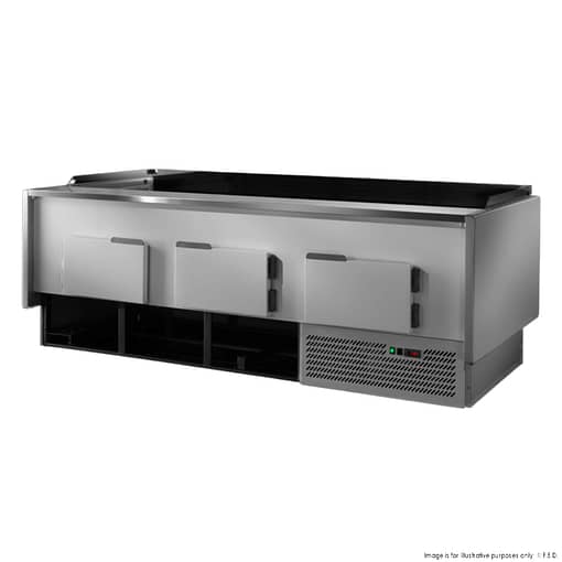 Tecnodom 2480mm MR80 Black Self-Serve Deli Display Fridge - Image 2