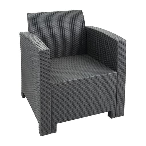 Bolero DR309 Armchair & Table Set – Grey, Outdoor Use - Image 2