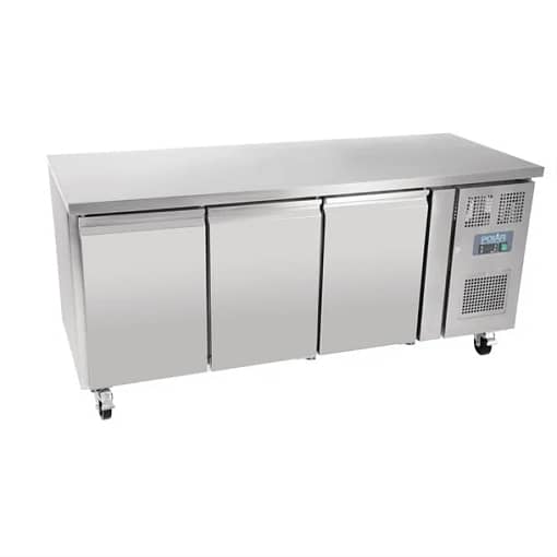 Polar U-Series Triple Door Counter Fridge - 417Ltr - Commercial Use