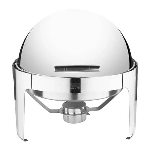 Olympia Paris 7.5L Round Chafing Dish - Stainless Steel Buffet Warmer