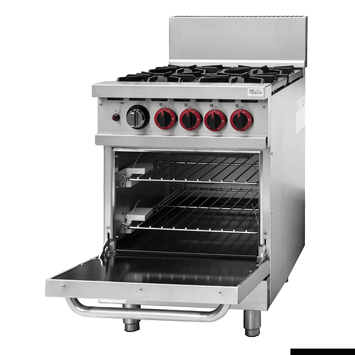 Gasmax GBS4TS 4-Burner Gas Range with Oven | Flame Failure | 182MJ/h | Stainless Steel - Image 2