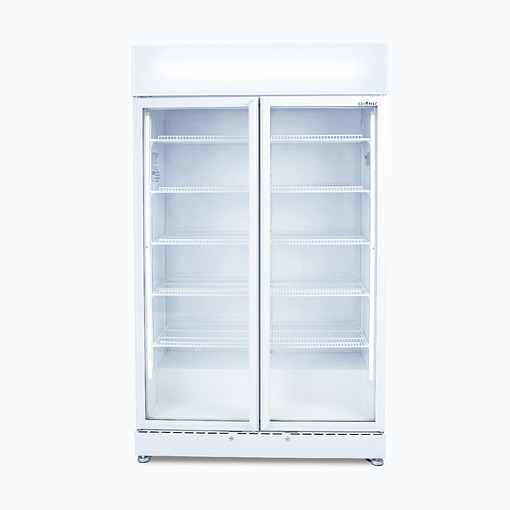 Bromic GM0900LWECO Upright Display Fridge – 885L, 2 Doors, Flat Glass, White - Image 3