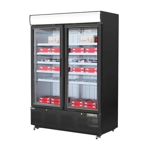 Polar GH429-A G-Series Upright Display Freezer – 920L, Black, LED, R290 - Image 6