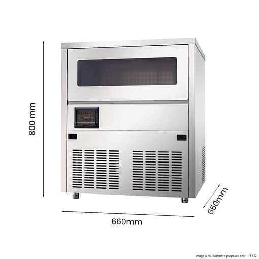Blizzard SN-81B Under Bench Ice Maker – 80kg Output, Air Cooled - Image 2