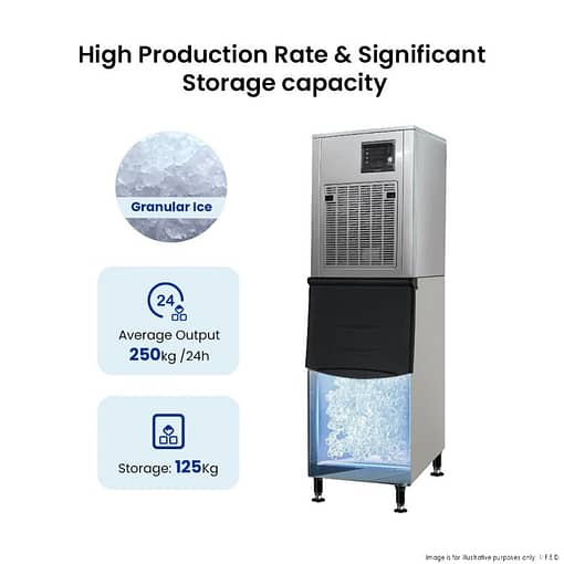 Blizzard SN-258F Granular Ice Maker – 250Kg Output, 125Kg Storage - Image 6
