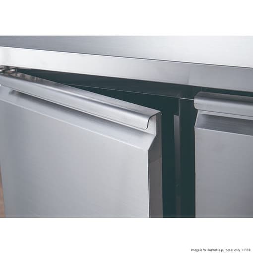 FED-X XUB6F13S2V Stainless Two Door Bench Freezer – 228L, R290, Digital - Image 4