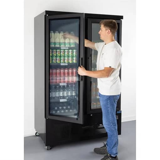 Polar GP485-A Double Glass Door Display Fridge – 744L, LED, R290 - Image 3