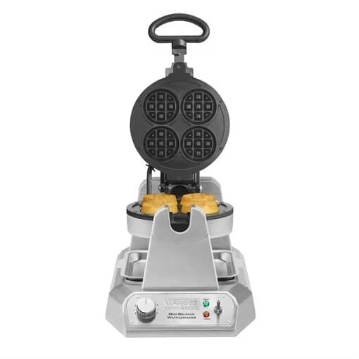 Waring CH996 Commercial Mini Belgian Waffle Maker – Rotary 1.2kW Unit for 100 Waffles/hr