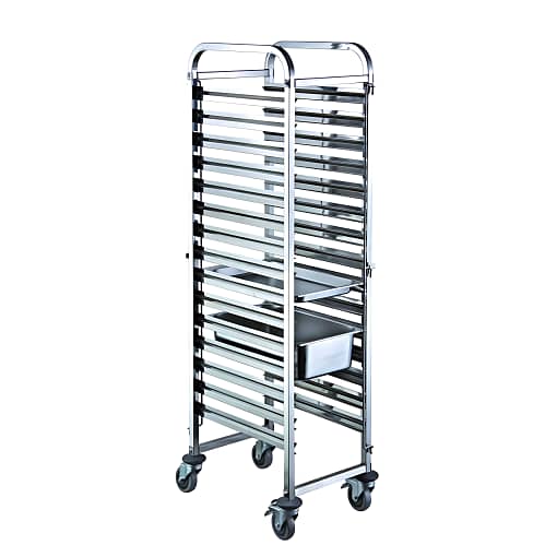 Kitchen Knock KK400660 GN Pan Trolley with Heavy-Duty Stainless Steel Frame and Lockable Castors