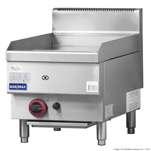 GASMAX JUS-TRG40E Benchtop Single Burner Griddle – 400mm, Natural Gas, Stainless - Image 4