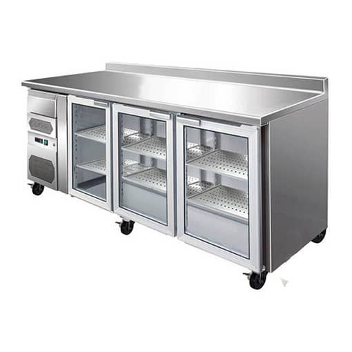Used Thermaster Three Door Bar Fridge with Cutlery Drawer - Budget Option