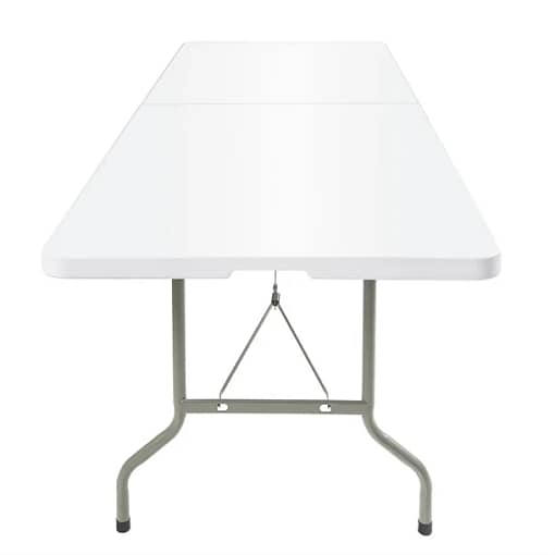 Bolero CF375 8ft Centre Folding Table – 2.43m, Heavy Duty, White - Image 2