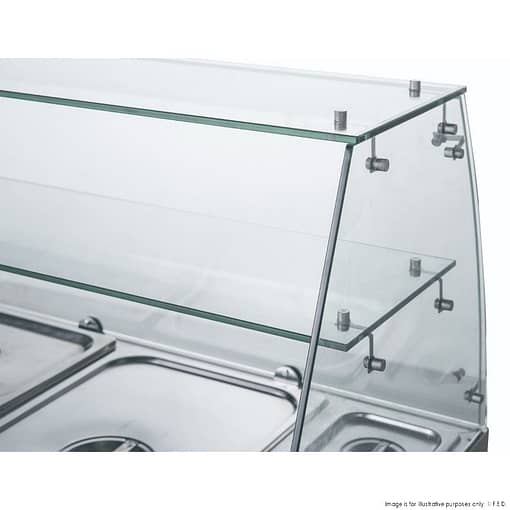 FED-X XS900GC Two Door Salad Prep Fridge with Glass Top – 240L, R600a - Image 7