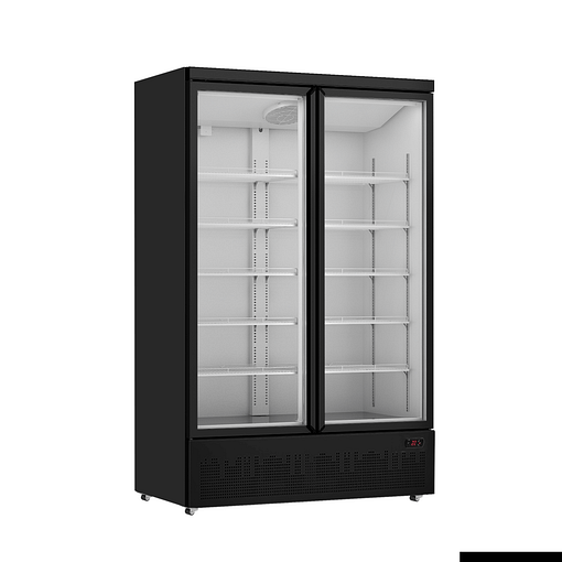 alt="Used Thermaster Double Door Supermarket Fridge - Affordable Commercial Fridge"