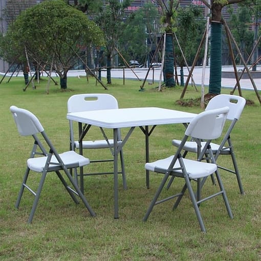 Bolero Y807 Square Foldaway Table – 880×880mm, Polyethylene, Steel Frame - Image 3