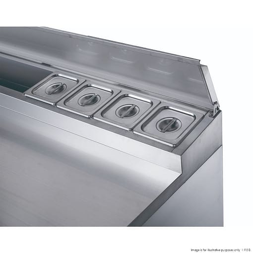 FED-X XGNS1300D Three Door Salad Prep Fridge – 368L, GN Slots, R290 - Image 6