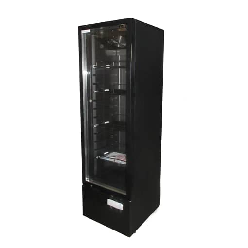 AG DF274B Upright Display Fridge – 274L Glass Door Commercial Refrigerator Black