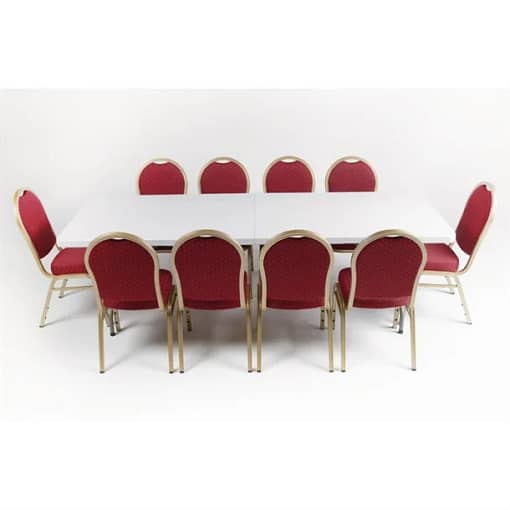 Bolero CF375 8ft Centre Folding Table – 2.43m, Heavy Duty, White - Image 3