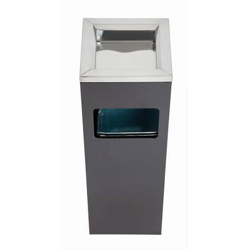 Bolero Y812 Square Cigarette Bin – 600×200×200mm, 10L, Stainless Steel - Image 4