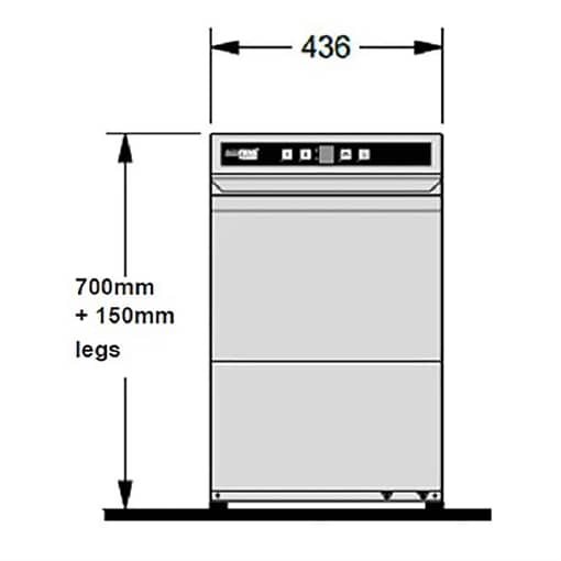 Hobart ECOMAX 404 Undercounter Glasswasher | 600 Glasses/Hour | 15A - Image 7