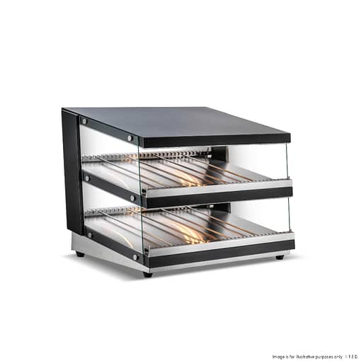 Bonvue HWB2-102 Dual-Tier Heated Display Cabinet – 953mm, Black - Image 4