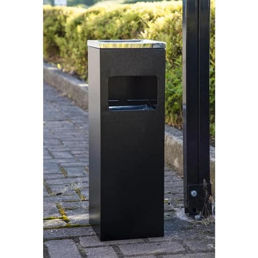 Bolero Y812 Square Cigarette Bin – 600×200×200mm, 10L, Stainless Steel - Image 2